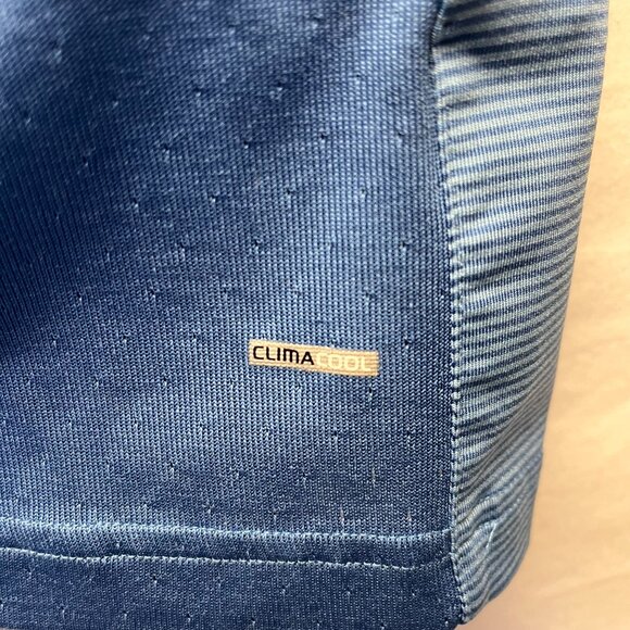 Adidas Women's Golf Climacool Collared Short Sleeve Striped Blue Polo Size XL - Picture 6 of 13